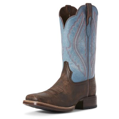 Ariat Western: PrimeTime Botas Western Mujer - Marrones / Azules (GMRQH5802)